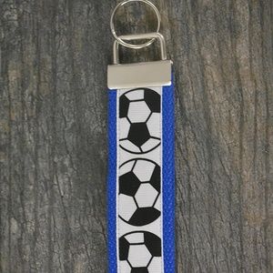 Soccer Keychain - Blue